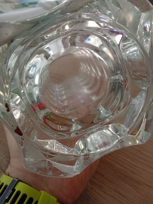 Jarrón cristal tallado 25cm