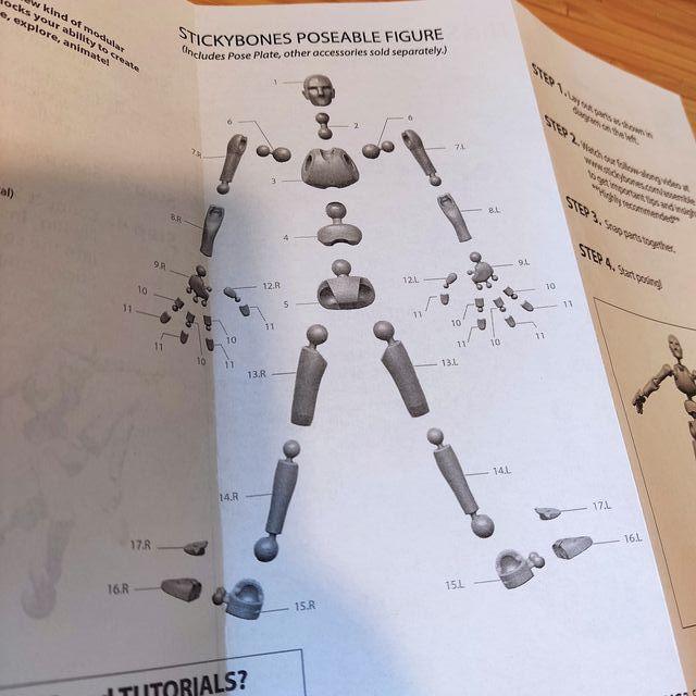Maniquí articulado con imanes