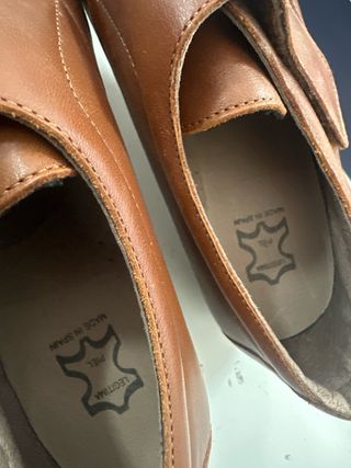 Zapatos botines piel marron talla 37