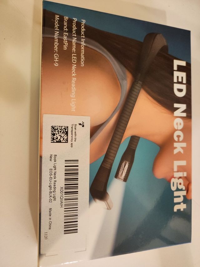 Luz lectura colgar cuello precintado