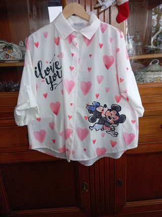 Camisa Mickey y Minnie 