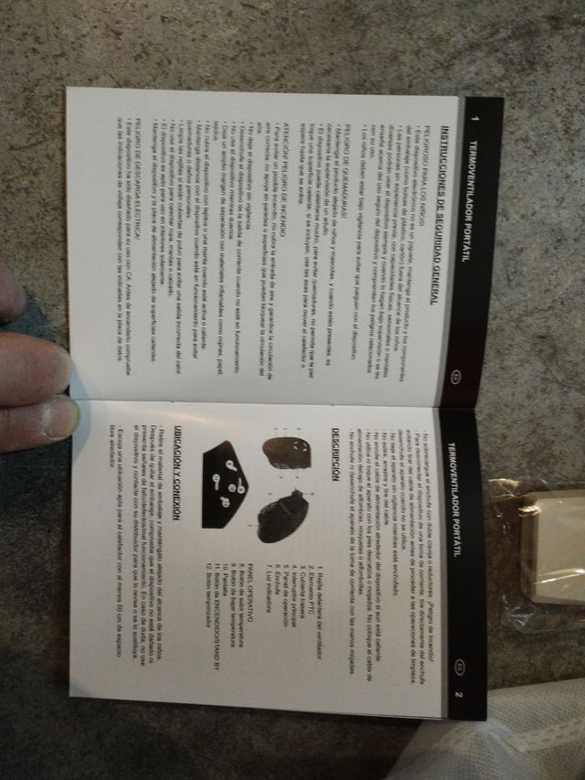 Calefactor portátil de viaje