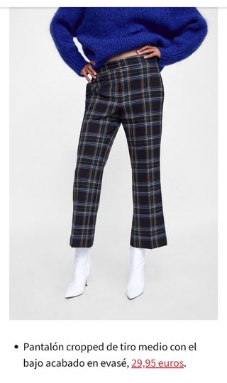 Pantalón cuadros Zara talla S