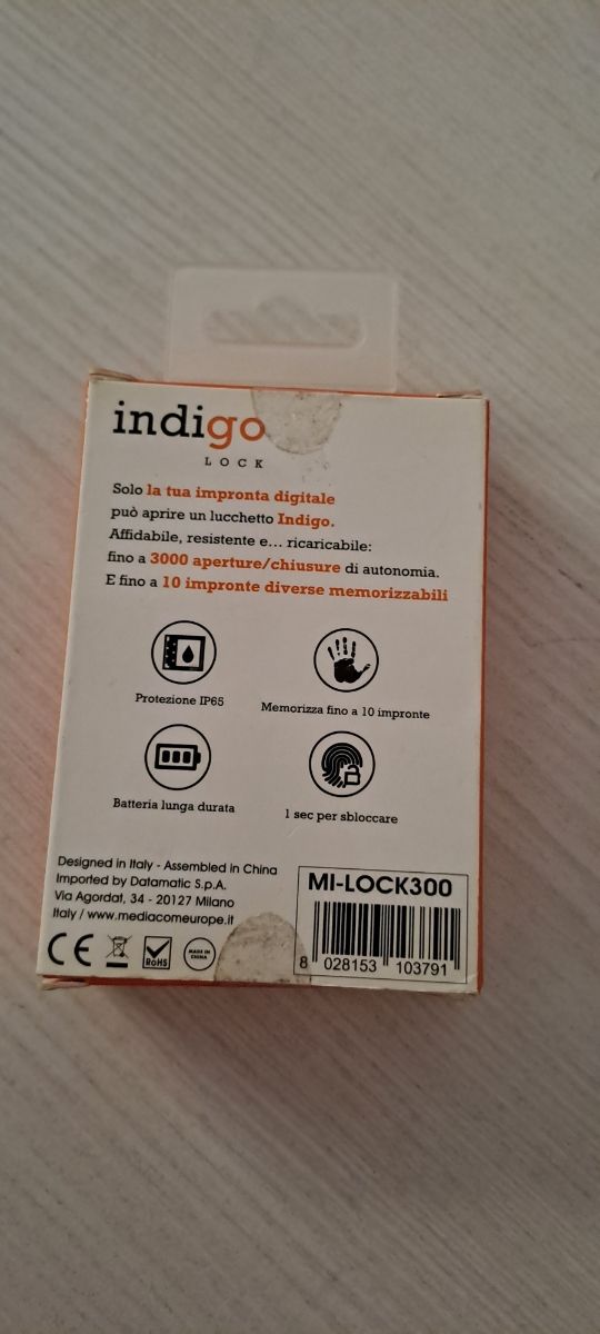 Lucchetto fingerprint digitale