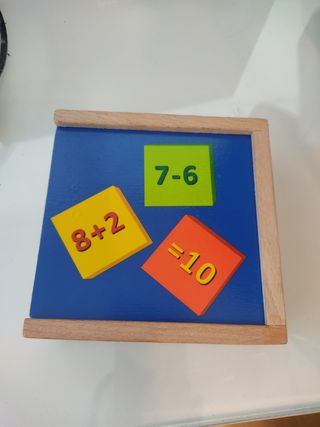 Juego de madera de sumas y restas