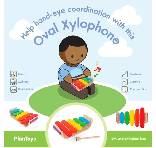 Xilofono niño instrumento musical