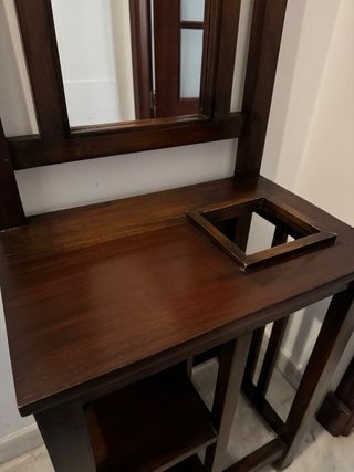 Mueble entrada zapatero madera maciza