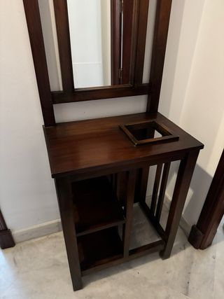 Mueble entrada zapatero madera maciza