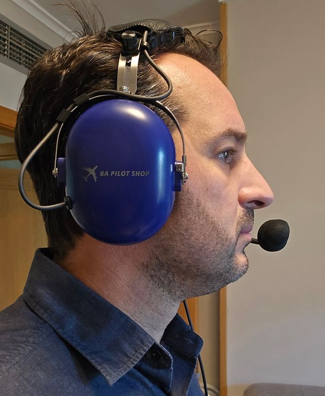 Auriculares de avión para piloto nuevos