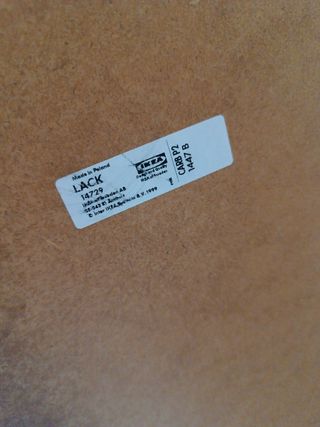 Tavolino rettangolare bianco IKEA 