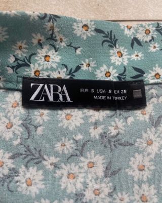 Zara pantalon-falda de flores S