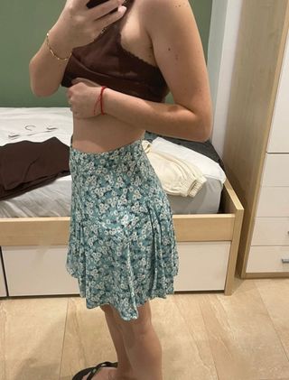 Zara pantalon-falda de flores S