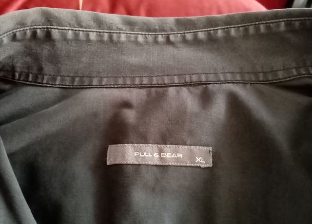 Elegante camisa viscosa negra Pull & Bear XL