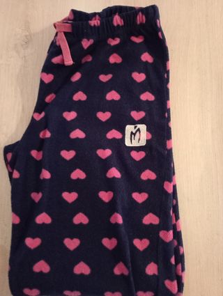Pijama corazón rosa y negro talla M