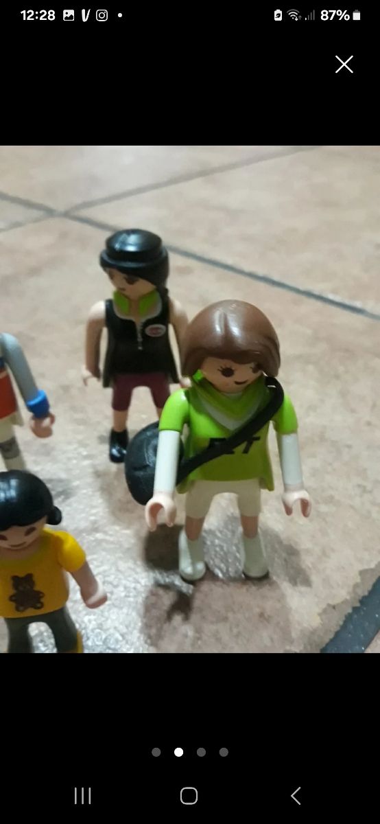 Lote Playmobil autobus y moto policía