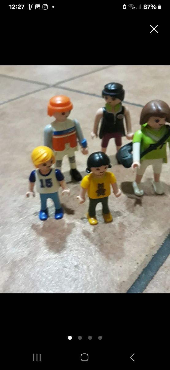 Lote Playmobil autobus y moto policía