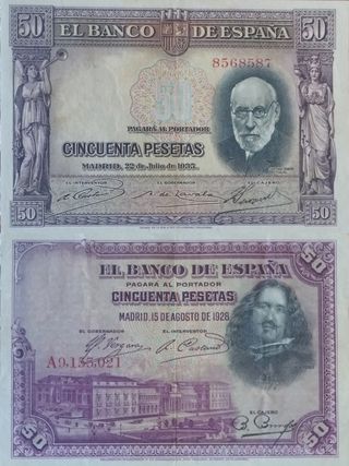 BILLETES DE ESPAÑA ANTIGUOS 