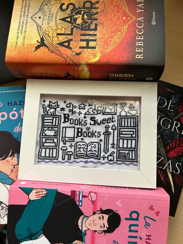 Cuadro decorativo dibujo libros lectura leer 