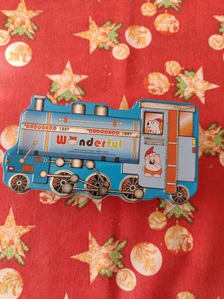 Trenino in latta salvadanaio