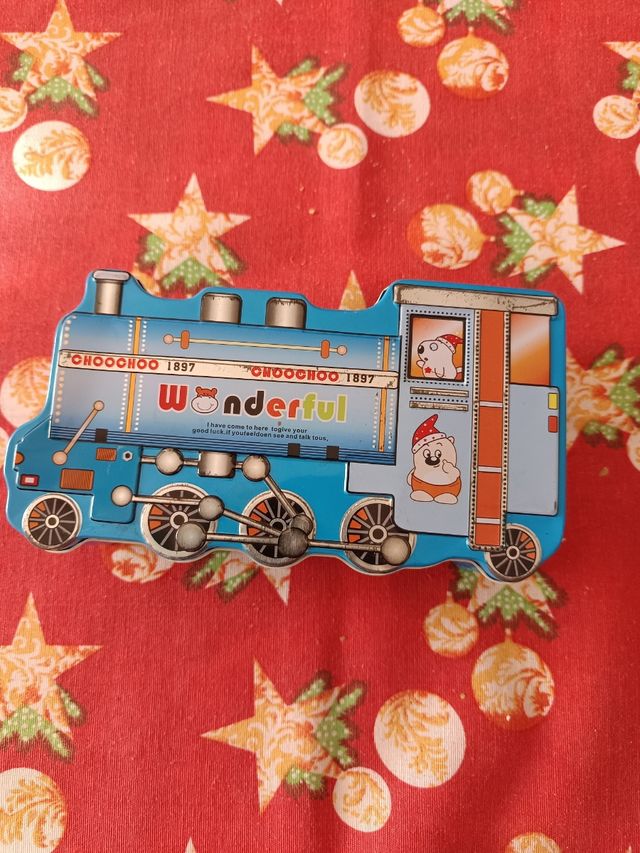 Trenino in latta salvadanaio