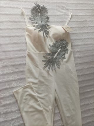 Kimono blanco y plata😍