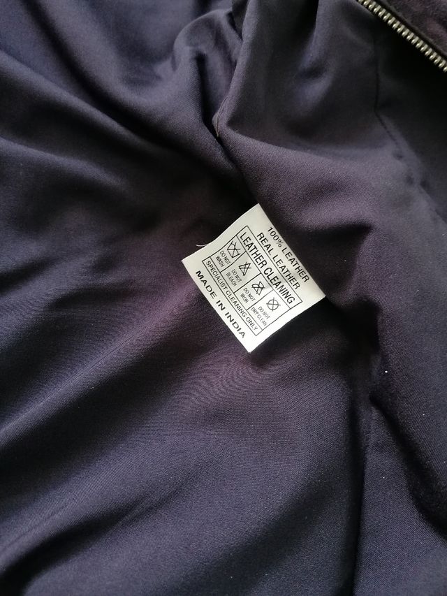 Giubbino vera pelle, viola scuro