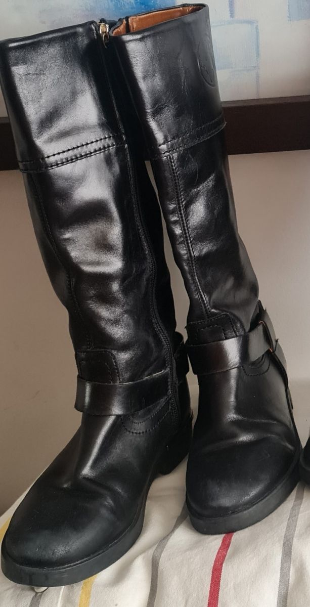Botas niña negras t/ 35 tipo jinete Zara