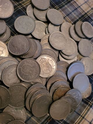 Lote de 150 monedas de 50 pts del rey.