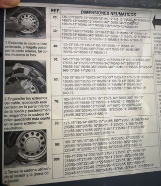 Cadenas de coche nieve Tamaño 60