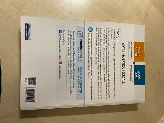 Libri di testo per alphatest  area umanistica