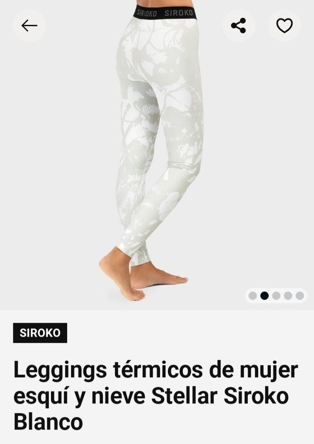 leggins mujer térmico esquí nuevo Siroko