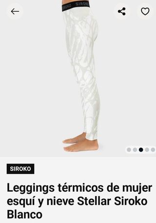 leggins mujer térmico esquí nuevo Siroko