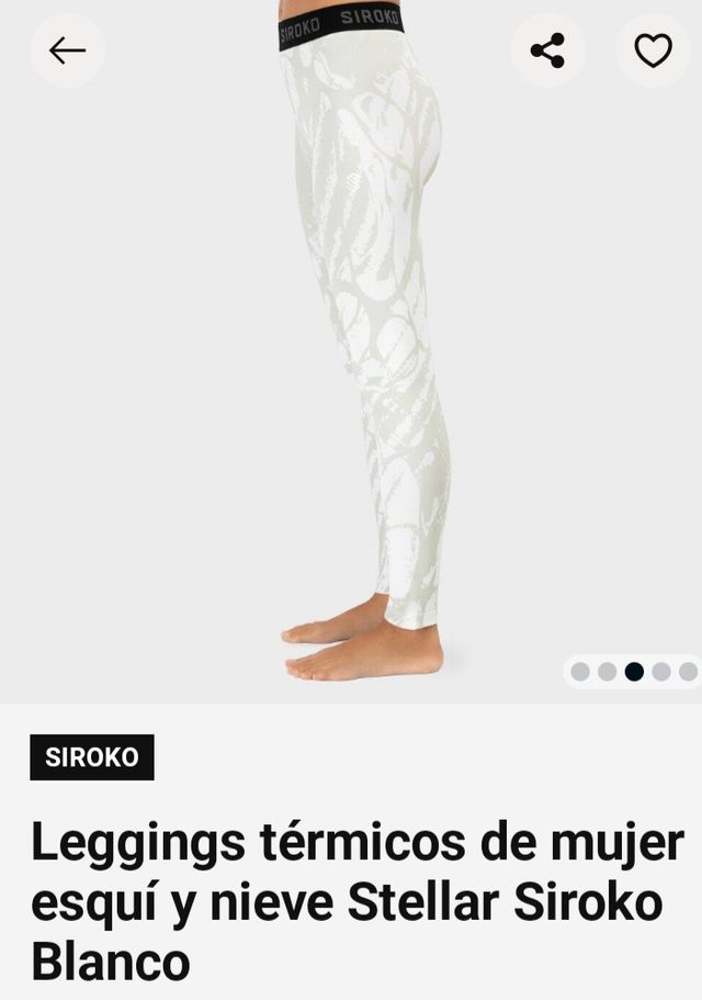 leggins mujer térmico esquí nuevo Siroko