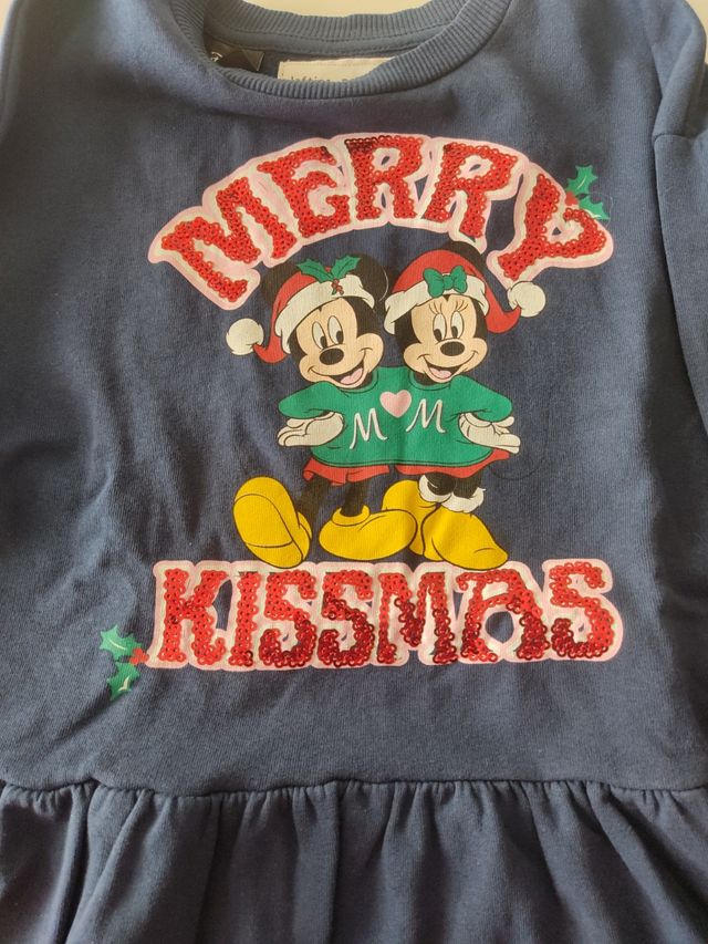 Vestido de Mickey y Minnie Navidad 118 ctms