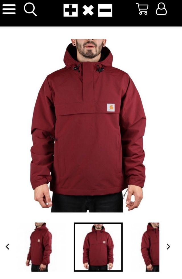 Carhartt canguro granate abrigo XS