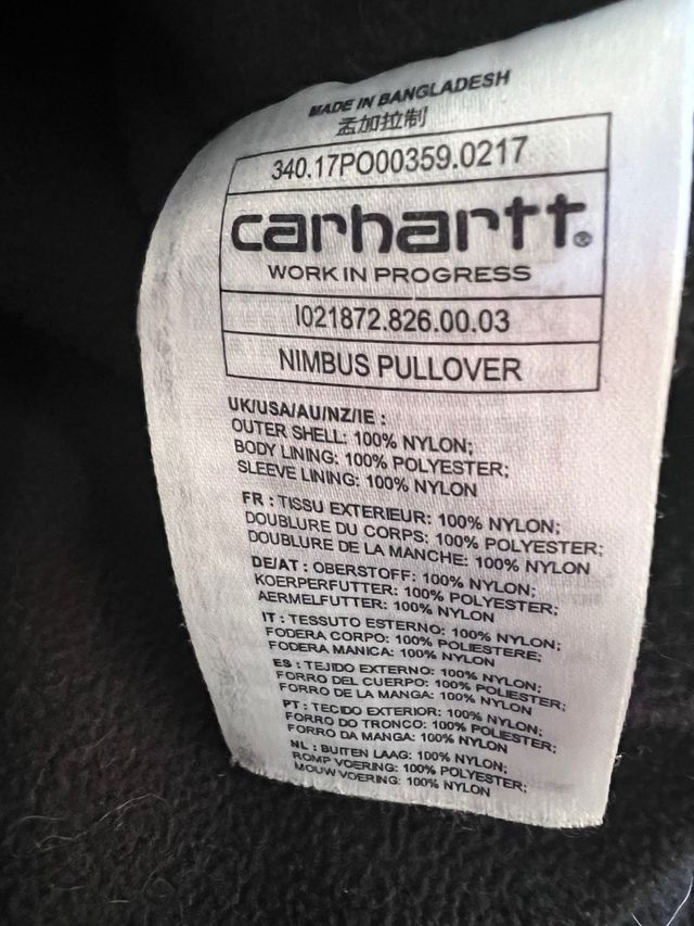 Carhartt canguro granate abrigo XS