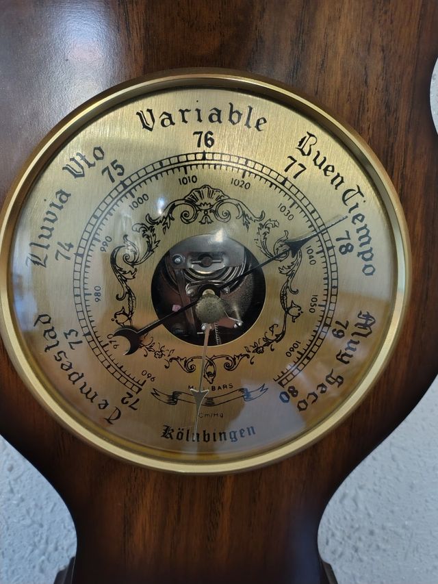 Reloj antiguo vintage termometro