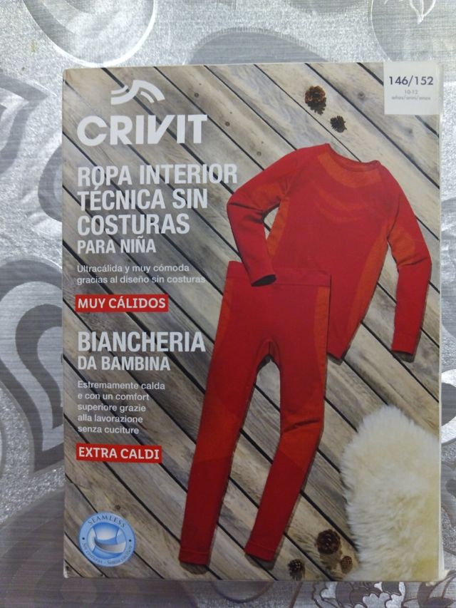 Ropa interior técnica Roja.Talla 10-12 años
