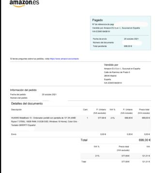 Huawei Matebook 13 portátil ordenador 2K 16GB RAM