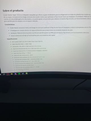 Disipador por ventilador cooler master