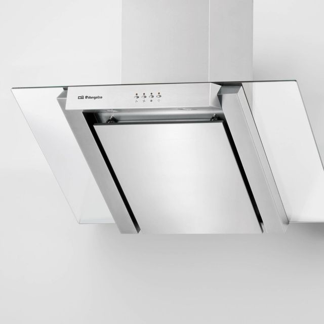 Campana decorativa cristal inox 90 cm