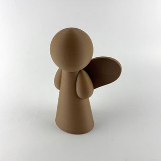 Angelo di Natale Decorativo - Effetto Legno