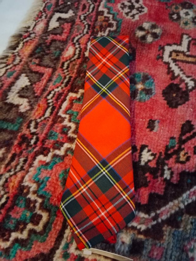 Corbata de lana escocesa