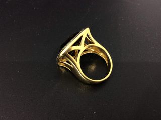 anillo oro 18k con piedra