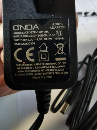 alimentatore AC/DC Onda 12 V 1,5A