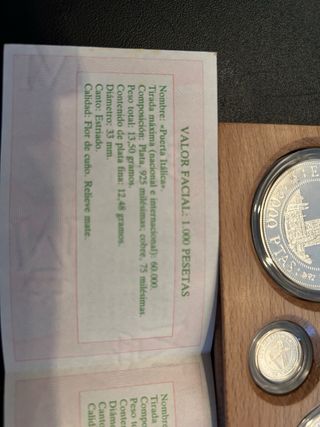 Moneda de plata de expo Sevilla