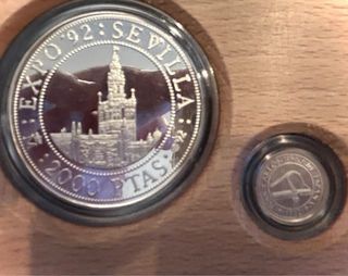 Moneda de plata de expo Sevilla