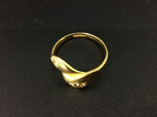 anillo oro 18k con piedra con circonita