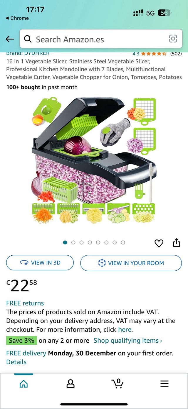 Tritatutto multiuso per verdure. Taglierina