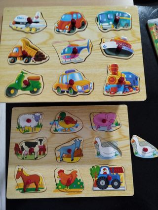 Puzzle encajable madera 2 años 